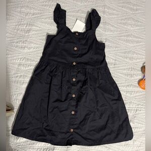 H&M Black Button-Front Kids Dress